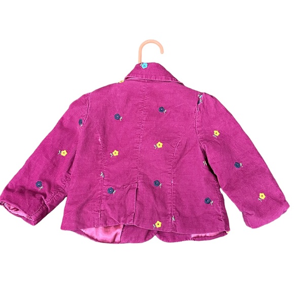Vintage Baby gap jacket 12-18 months hot pink with floral pattern collared - Picture 6 of 9